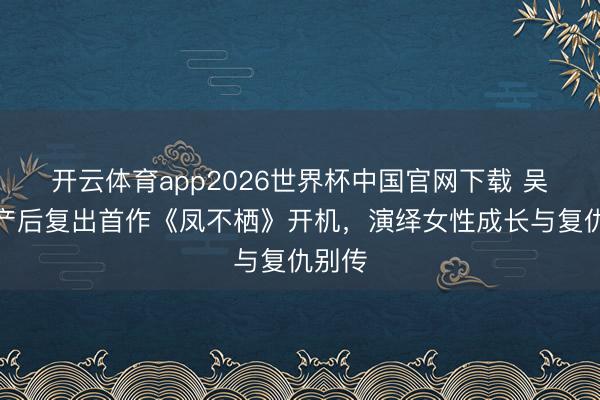 开云体育app2026世界杯中国官网下载 吴谨言产后复出首作《凤不栖》开机，演绎女性成长与复仇别传
